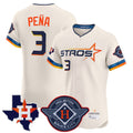 Jamed H.Astros #3 Jeremy Pe?a Player Cream City Connect Texas Patch Vapor Premier Limited Elite Home Stitched Jerseys