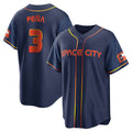 Jamed H.Astros #3 Jeremy Pe?a Player Navy City Connect Home Game Stitched Jerseys