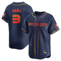 Jamed H.Astros #3 Jeremy Pe?a Player Navy City Connect Home Limited Stitched Jerseys