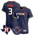 Jamed H.Astros #3 Jeremy Pe?a Player Navy City Connect Texas Patch Vapor Premier Limited Elite Home Stitched Jerseys