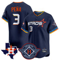 Jamed H.Astros #3 Jeremy Pe?a Player Navy City Connect Texas Patch Vapor Premier Limited Home Stitched Jerseys