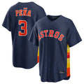 Jamed H.Astros #3 Jeremy Pe?a Player Navy Home Game Stitched Jerseys