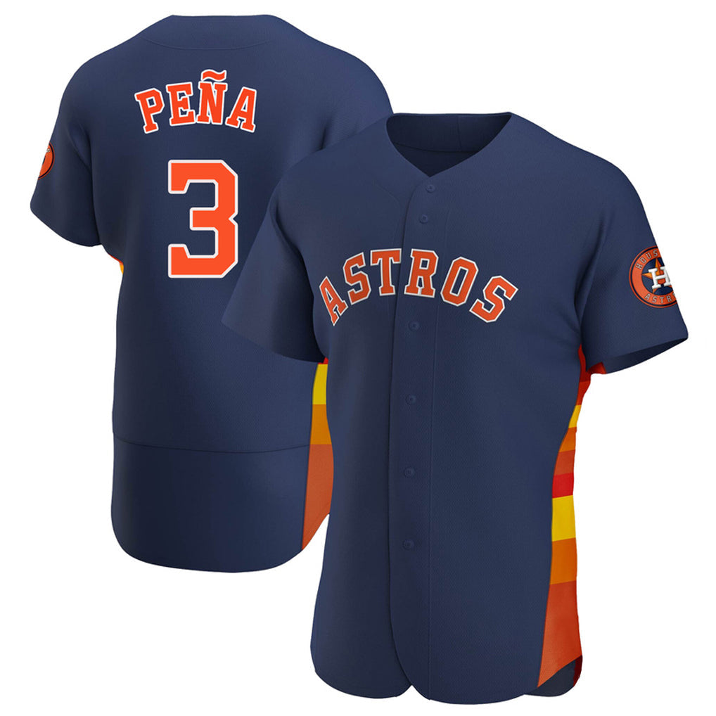 Jamed H.Astros #3 Jeremy Pe?a Player Navy Home Limited Elite Stitched Jerseys