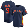 Jamed H.Astros #3 Jeremy Pe?a Player Navy Home Limited Stitched Jerseys