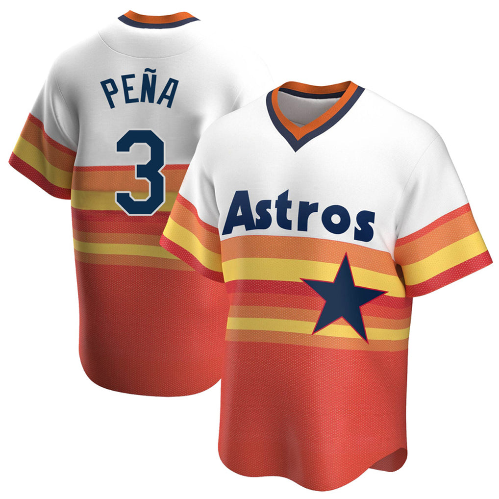 Jamed H.Astros #3 Jeremy Pe?a Player Rainbow Cooperstown Collection T-shirt Stitched Jerseys