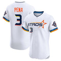 Jamed H.Astros #3 Jeremy Pe?a Player White City Connect Limited Elite Home Stitched Jerseys