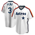 Jamed H.Astros #3 Jeremy Pe?a Player White Cooperstown Collection T-shirt Stitched Jerseys
