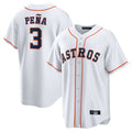 Jamed H.Astros #3 Jeremy Pe?a Player White Home Game Stitched Jerseys