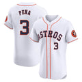Jamed H.Astros #3 Jeremy Pe?a Player White Limited Elite Home Stitched Jerseys