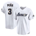 Jamed H.Astros #3 Jeremy Pe?a Player White Throwback Cooperstown Collection Limited Stitched Jerseys