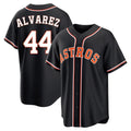 Jamed H.Astros #44 Yordan Alvarez Player Black Fashion Out Home Game Stitched Jerseys