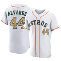 Jamed H.Astros #44 Yordan Alvarez Player Gold Collection Limited Elite Home Stitched Jerseys