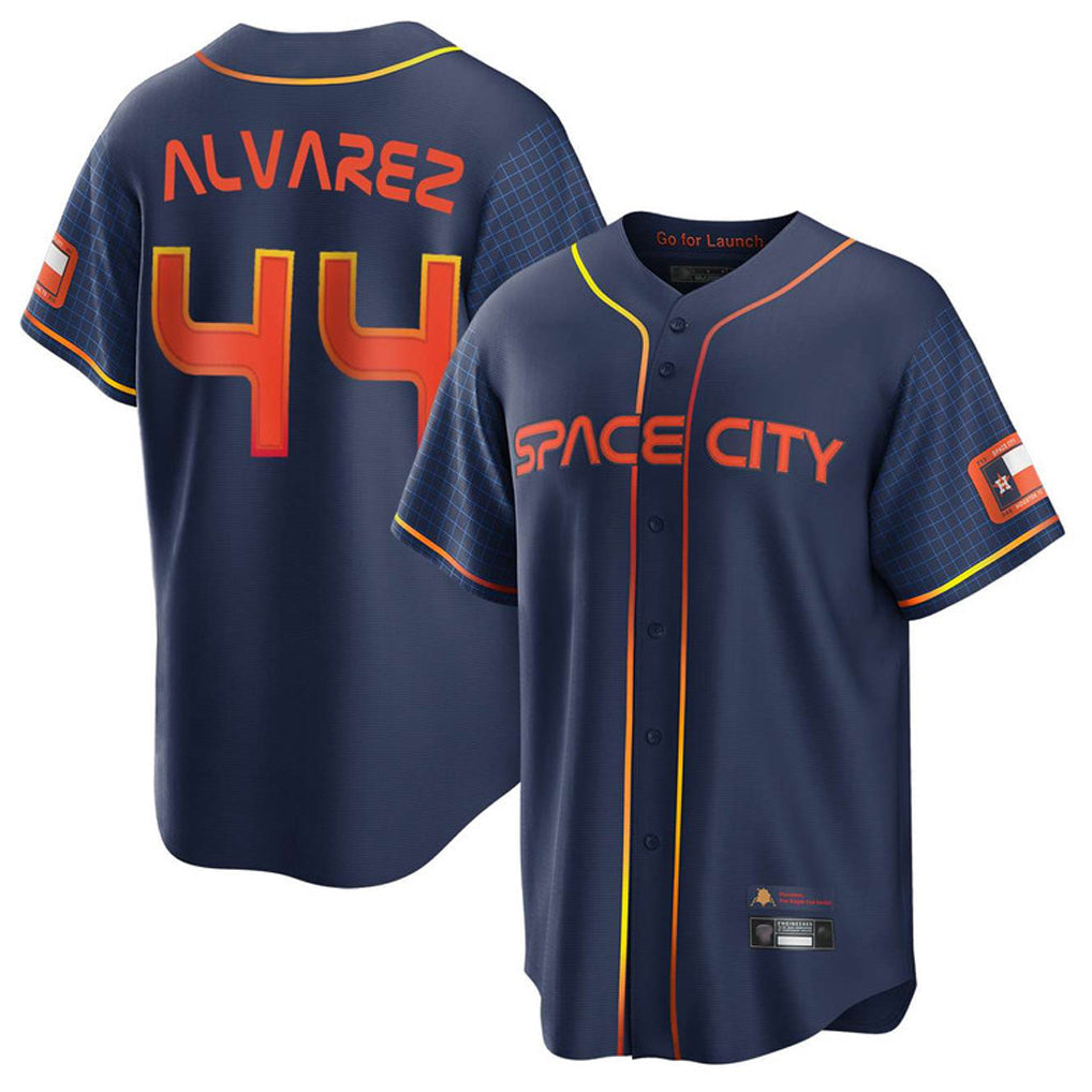 Jamed H.Astros #44 Yordan Alvarez Player Navy City Connect Home Game Stitched Jerseys