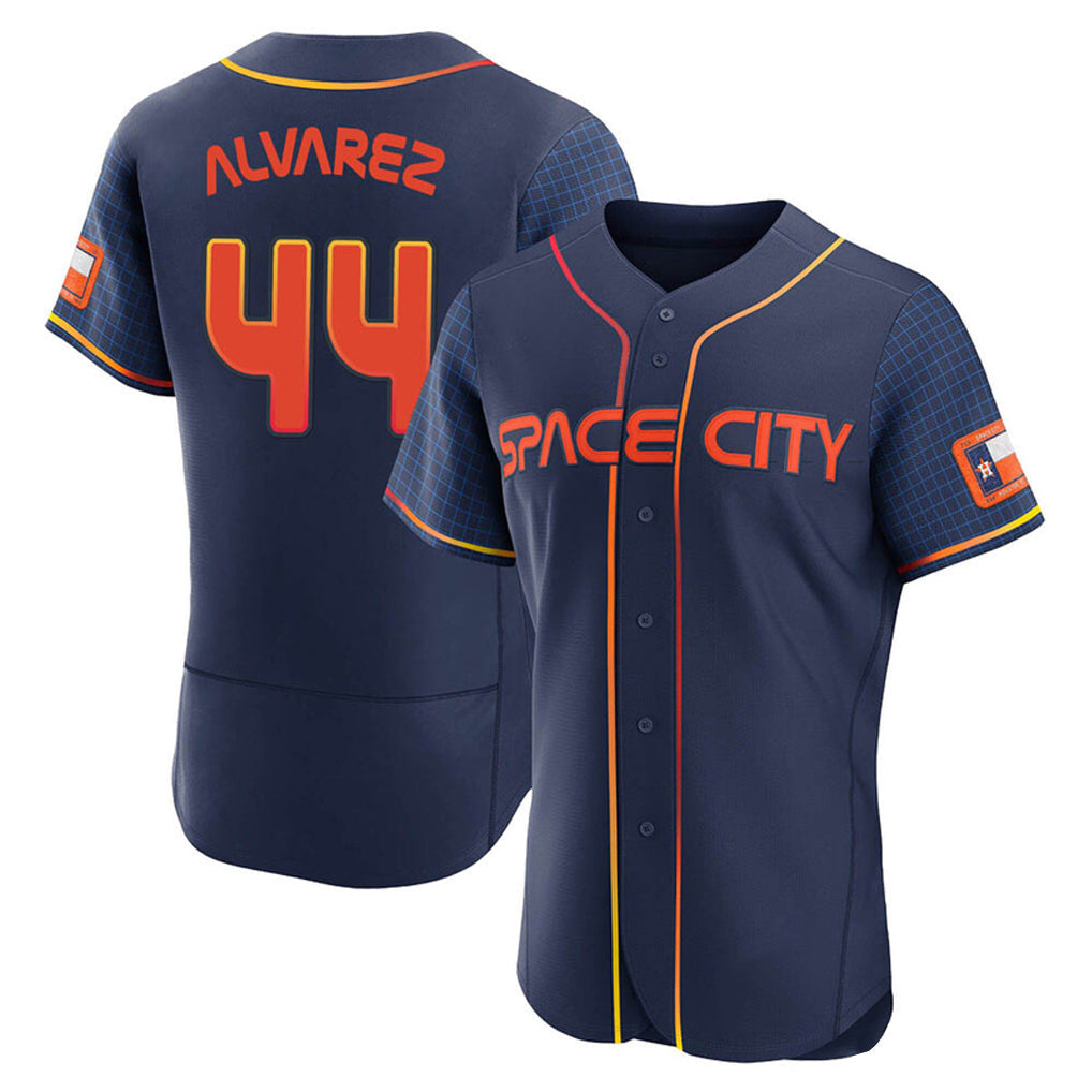 Jamed H.Astros #44 Yordan Alvarez Player Navy City Connect Limited Elite Home Stitched Jerseys