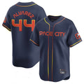 Jamed H.Astros #44 Yordan Alvarez Player Navy City Connect Limited Home Game Stitched Jerseys