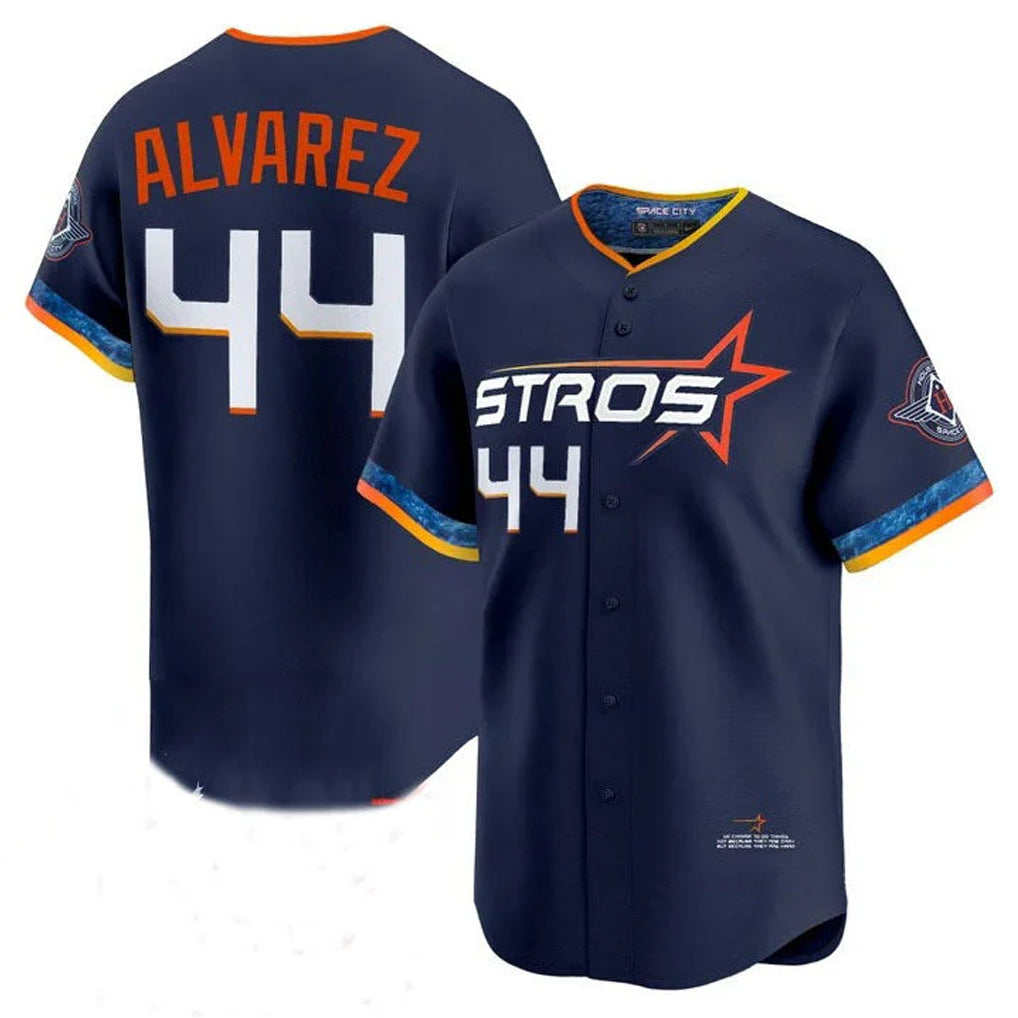 Jamed H.Astros #44 Yordan Alvarez Player Navy City Connect Limited Home Stitched Jerseys