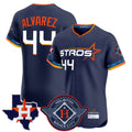 Jamed H.Astros #44 Yordan Alvarez Player Navy City Connect Texas Patch Vapor Premier Limited Elite Home Stitched Jerseys