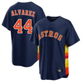 Jamed H.Astros #44 Yordan Alvarez Player Navy Home Game Stitched Jerseys