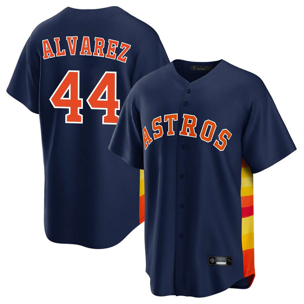 Jamed H.Astros #44 Yordan Alvarez Player Navy Home Game Stitched Jerseys