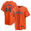 Jamed H.Astros #44 Yordan Alvarez Player Orange Home Game Stitched Jerseys