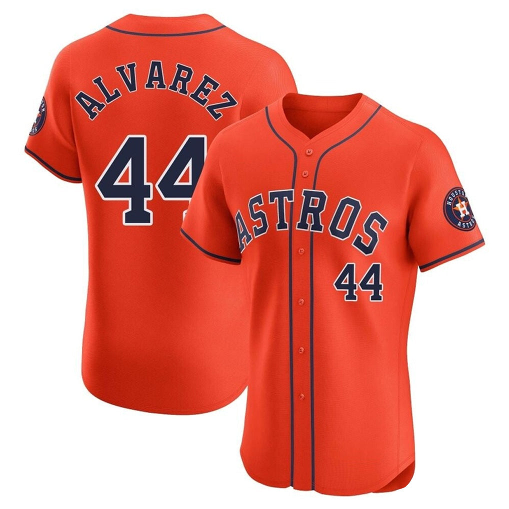 Jamed H.Astros #44 Yordan Alvarez Player Orange Home Limited Elite Stitched Jerseys