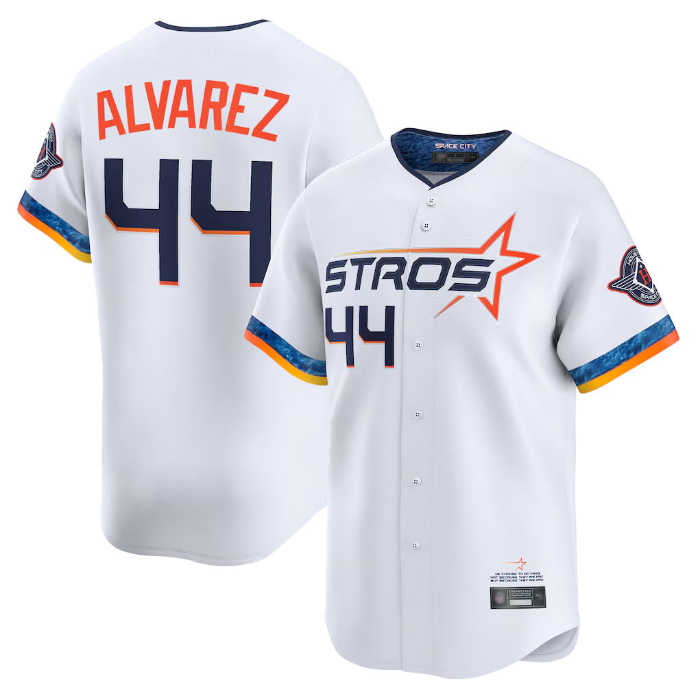 Jamed H.Astros #44 Yordan Alvarez Player White City Connect Limited Home Stitched Jerseys
