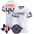 Jamed H.Astros #44 Yordan Alvarez Player White City Connect Texas Patch Vapor Premier Limited Elite Home Stitched Jerseys