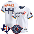 Jamed H.Astros #44 Yordan Alvarez Player White City Connect Texas Patch Vapor Premier Limited Home Stitched Jerseys