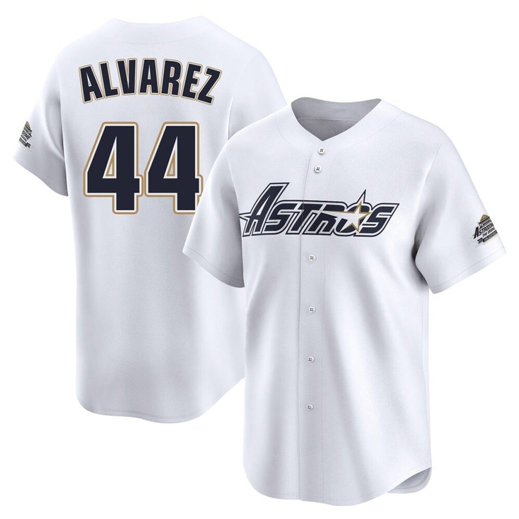 Jamed H.Astros #44 Yordan Alvarez Player White Throwback Cooperstown Collection Limited Stitched Jerseys