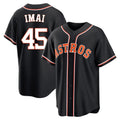 Jamed H.Astros #45 Tatsuya Imai Player Black Fashion Out Home Game Stitched Jerseys