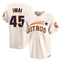 Jamed H.Astros #45 Tatsuya Imai Player Cream Throwback Cooperstown Collection Limited Stitched Jerseys