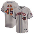 Jamed H.Astros #45 Tatsuya Imai Player Gray Home Limited Stitched Jerseys