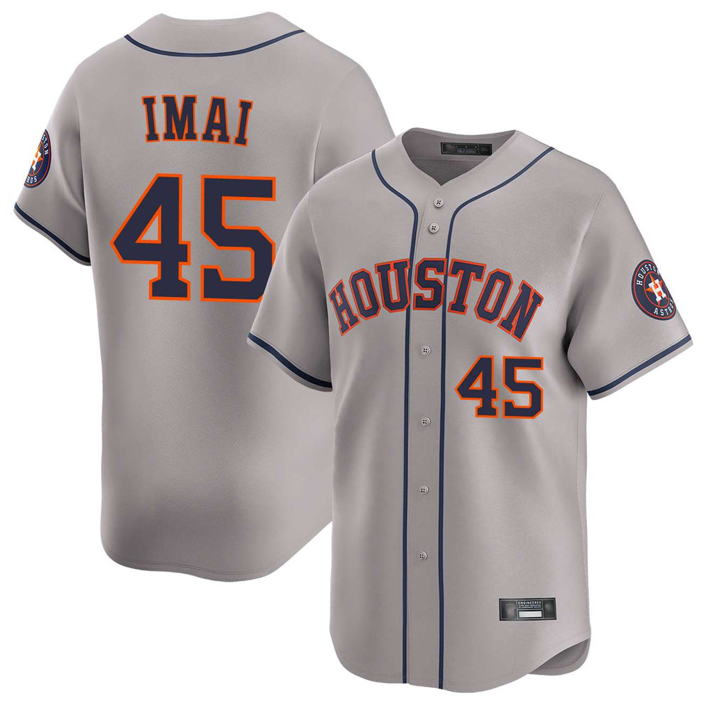 Jamed H.Astros #45 Tatsuya Imai Player Gray Home Limited Stitched Jerseys