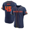 Jamed H.Astros #45 Tatsuya Imai Player Navy City Connect Limited Elite Home Stitched Jerseys