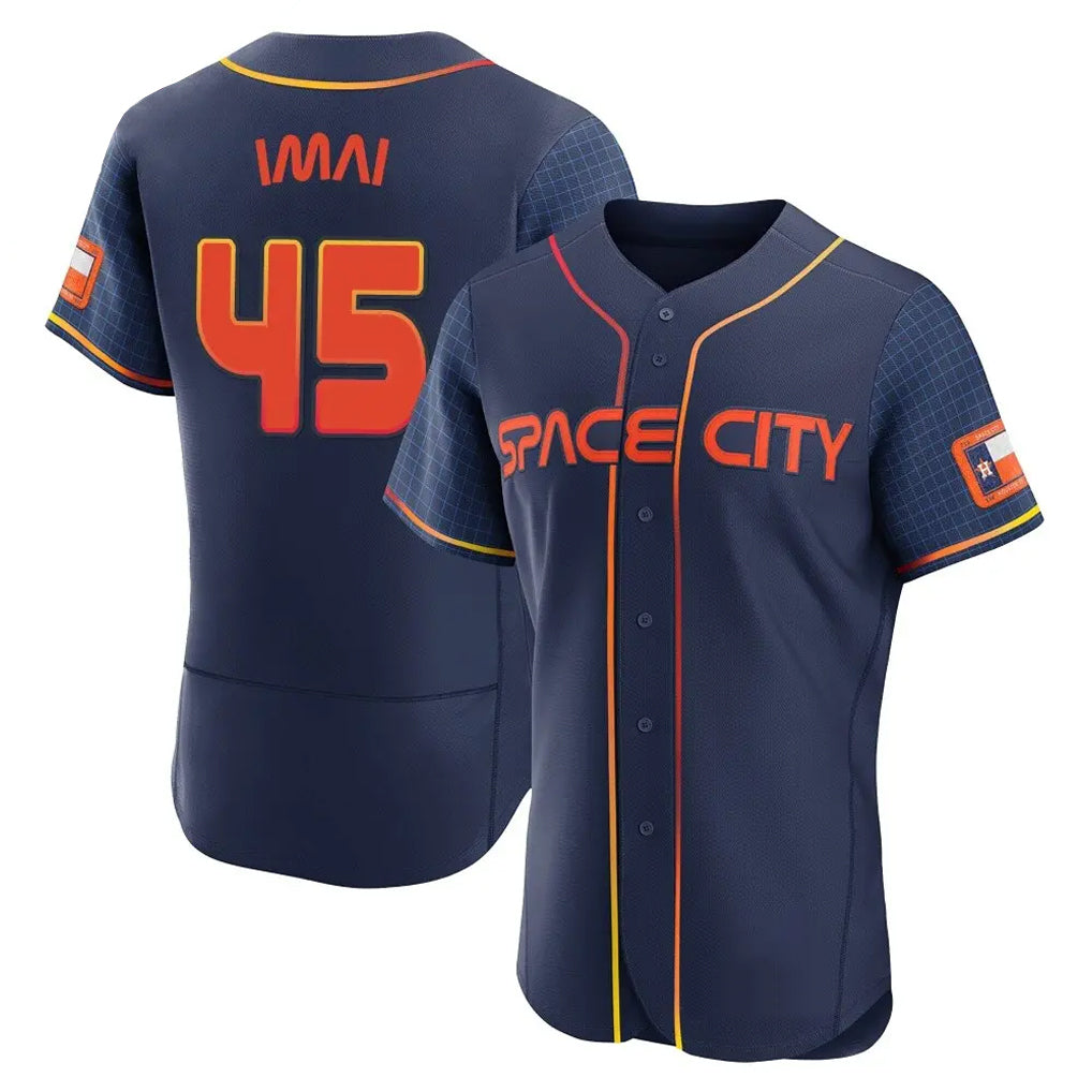 Jamed H.Astros #45 Tatsuya Imai Player Navy City Connect Limited Elite Home Stitched Jerseys