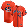 Jamed H.Astros #45 Tatsuya Imai Player Orange Home Limited Stitched Jerseys