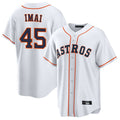 Jamed H.Astros #45 Tatsuya Imai Player White Home Game Stitched Jerseys