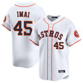 Jamed H.Astros #45 Tatsuya Imai Player White Home Limited Stitched Jerseys