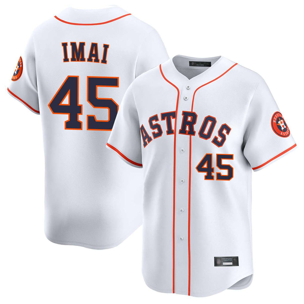 Jamed H.Astros #45 Tatsuya Imai Player White Home Limited Stitched Jerseys