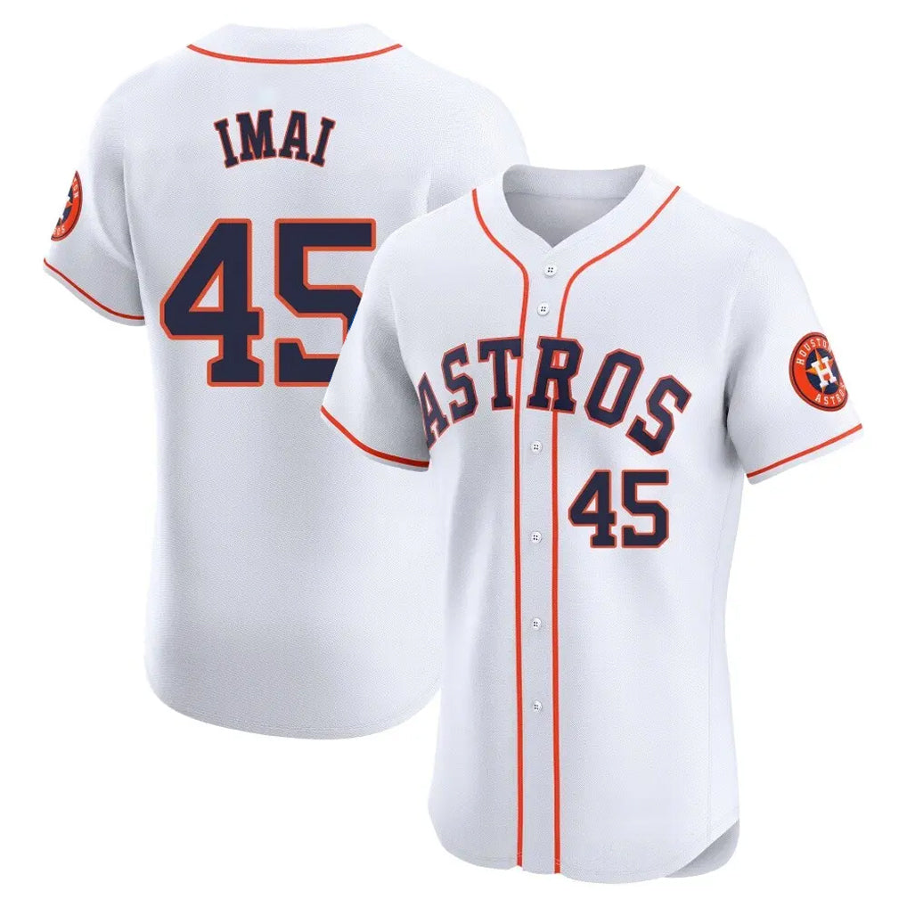 Jamed H.Astros #45 Tatsuya Imai Player White Limited Elite Home Stitched Jerseys