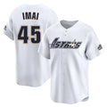 Jamed H.Astros #45 Tatsuya Imai Player White Throwback Cooperstown Collection Limited Stitched Jerseys