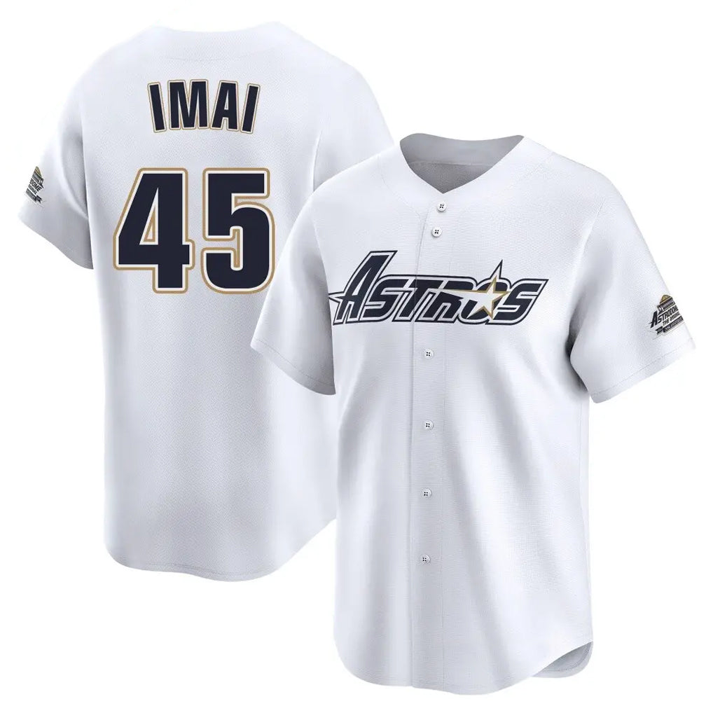 Jamed H.Astros #45 Tatsuya Imai Player White Throwback Cooperstown Collection Limited Stitched Jerseys