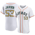 Jamed H.Astros #53 Cristian Javier Player Gold Collection Limited Elite Home Stitched Jerseys