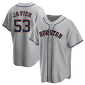 Jamed H.Astros #53 Cristian Javier Player Gray Home Game Stitched Jerseys
