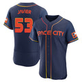 Jamed H.Astros #53 Cristian Javier Player Navy City Connect Limited Elite Home Stitched Jerseys