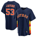 Jamed H.Astros #53 Cristian Javier Player Navy Home Game Stitched Jerseys