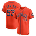 Jamed H.Astros #53 Cristian Javier Player Orange Home Limited Elite Stitched Jerseys