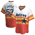 Jamed H.Astros #53 Cristian Javier Player Rainbow Cooperstown Collection T-shirt Stitched Jerseys