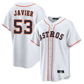 Jamed H.Astros #53 Cristian Javier Player White Home Game Stitched Jerseys