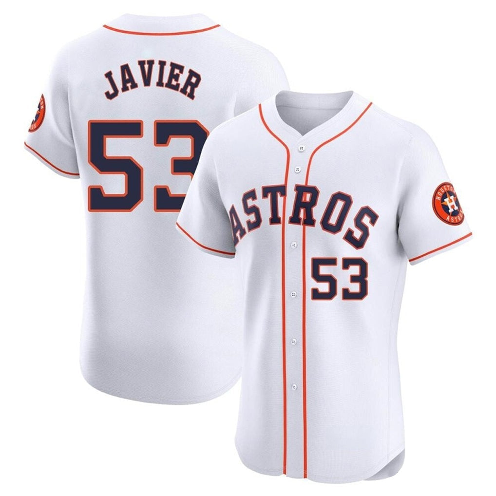 Jamed H.Astros #53 Cristian Javier Player White Limited Elite Home Stitched Jerseys